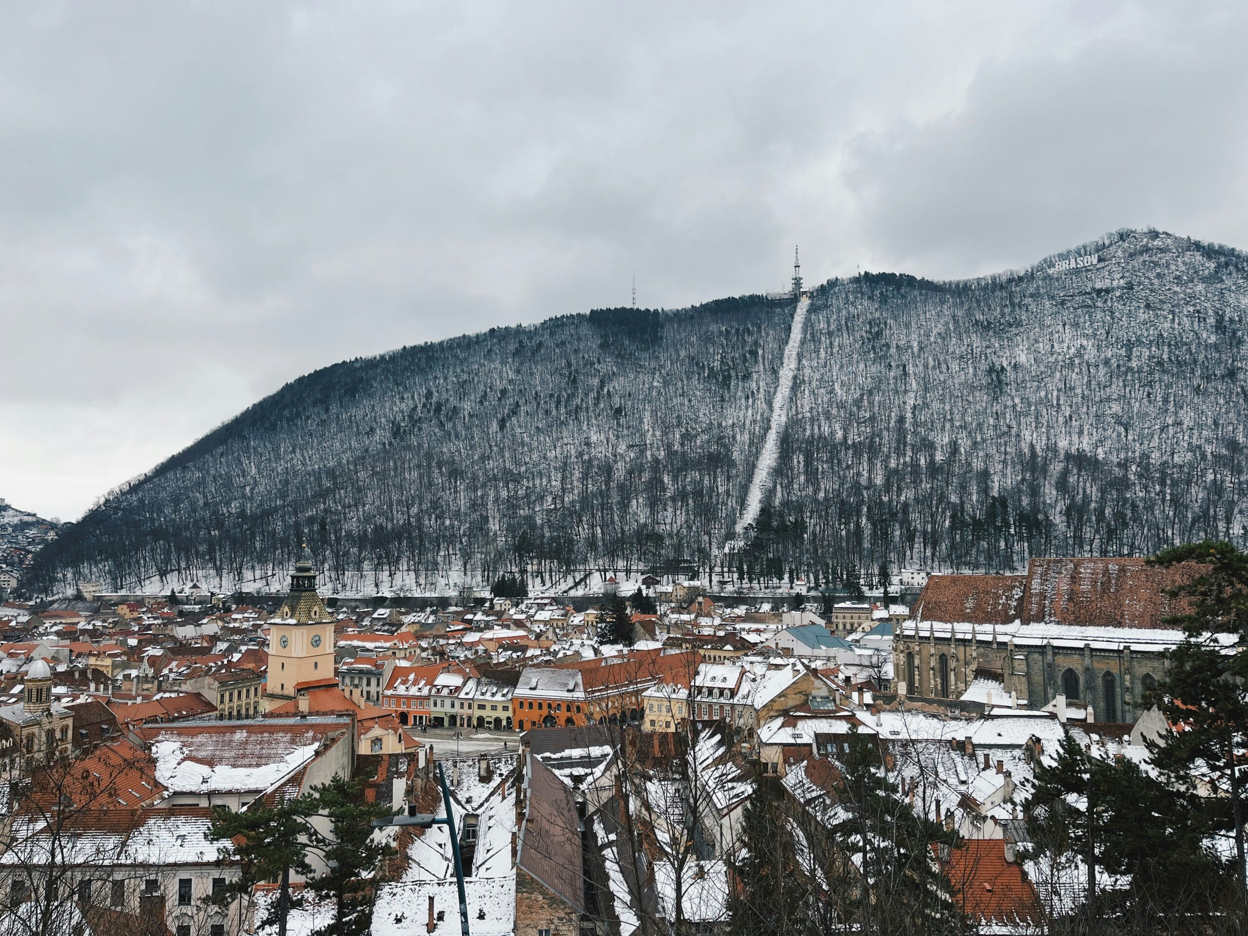 Architecture and streets in Brasov, Romania