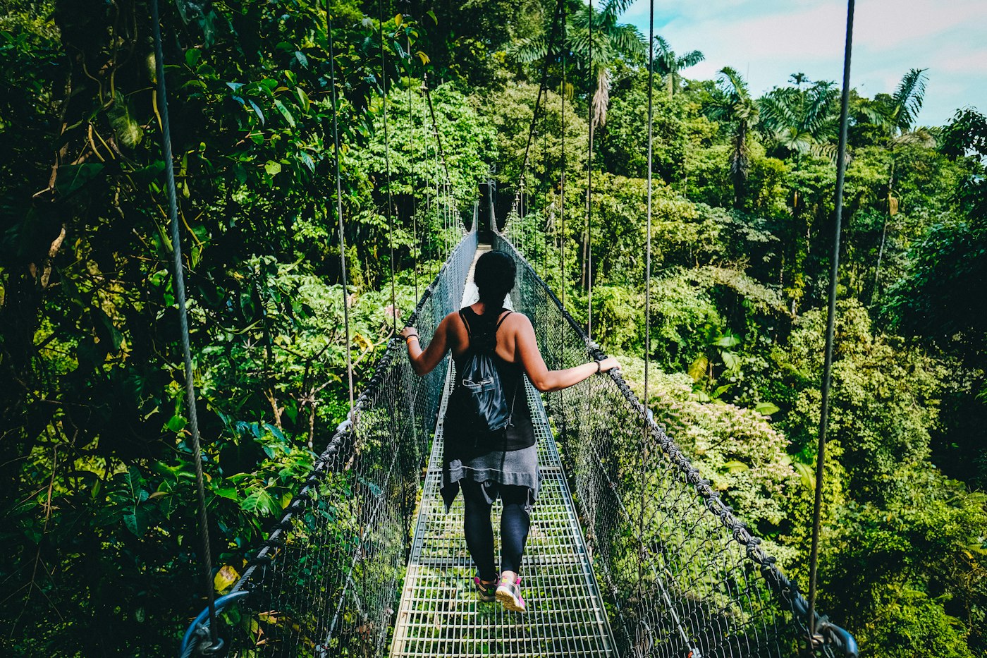 Lush tropical rainforest landscape in Costa Rica