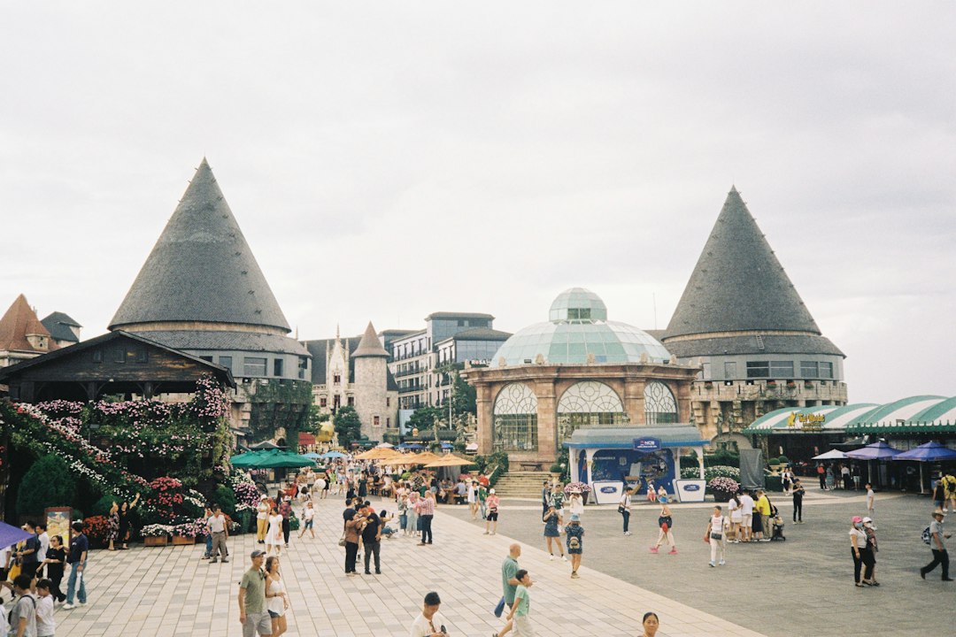 Pedestrian plaza in a European city, illustrating how families can plan stroller-friendly walking routes