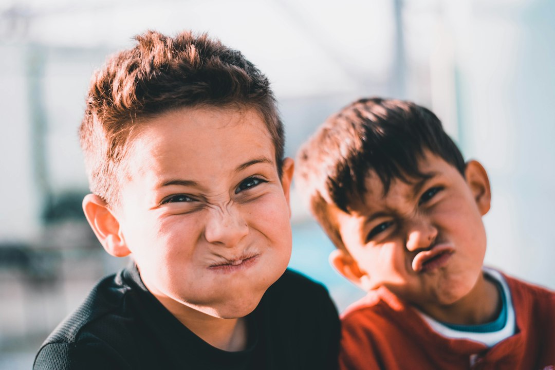 Children enjoying a happy moment