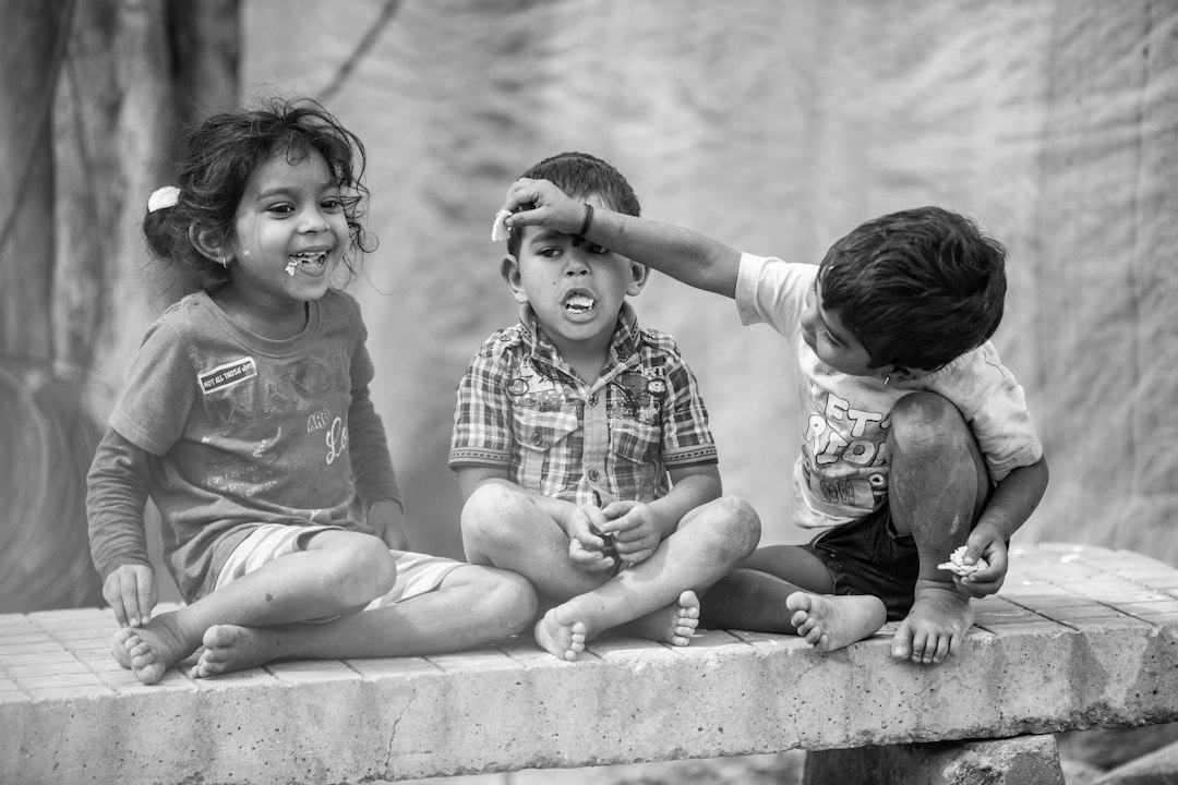 Happy children smiling