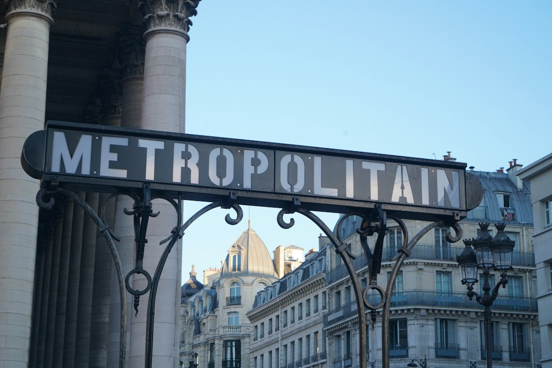 Paris Métro station entrance, illustrating the need to check stairs and step-free access when travelling with a stroller