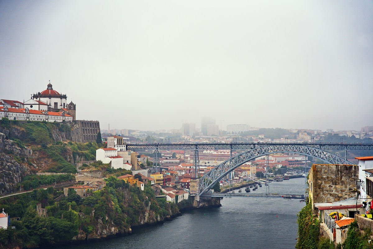 Bridge spanning the Douro River in Porto, Portugal